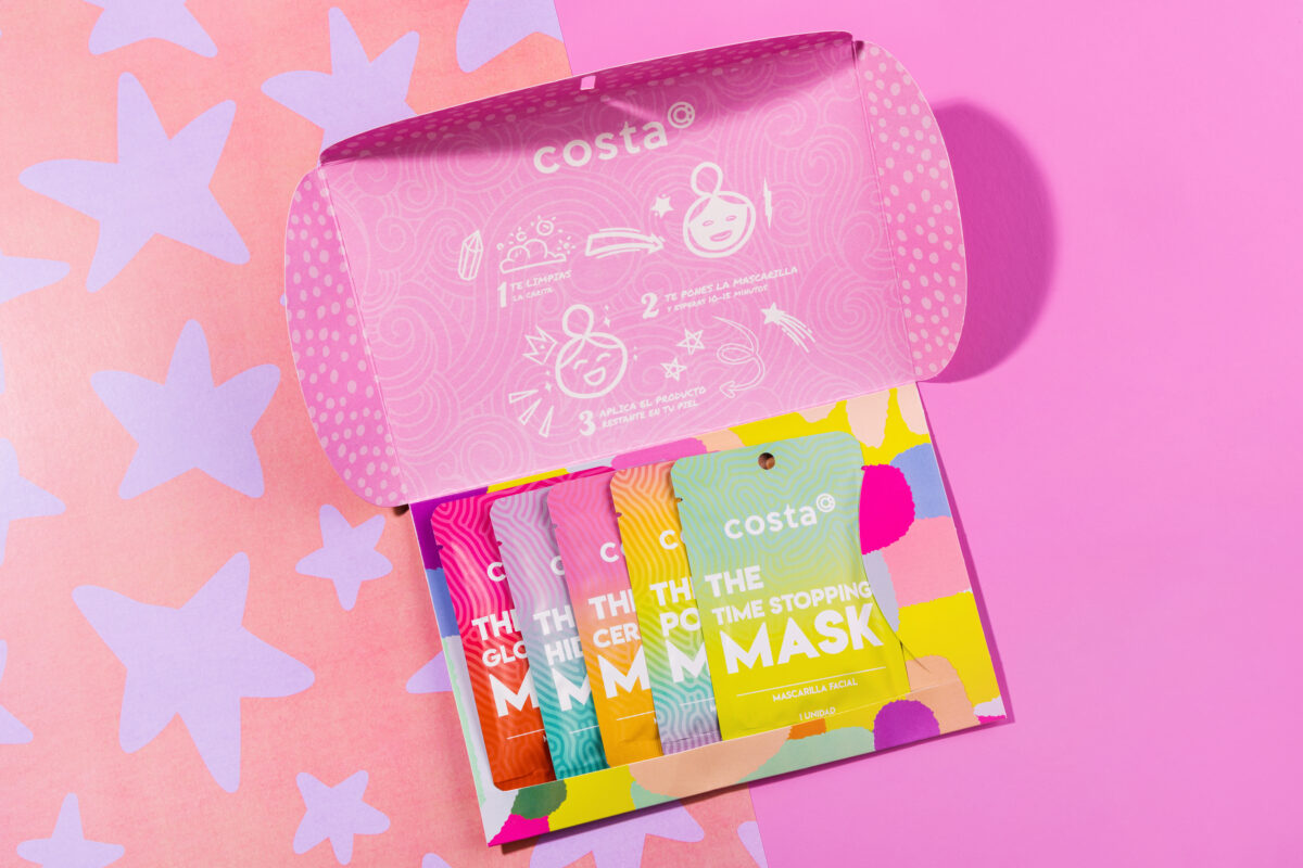 KIT DE 5 MASCARAS SHEET MASKS COSTA - Imagen 1